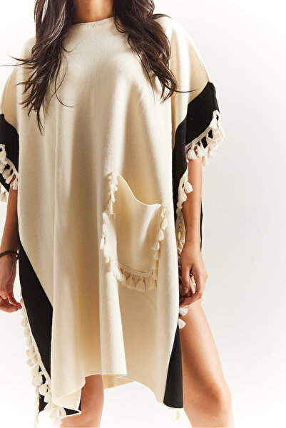 İKLİM LİFE Striped Poncho