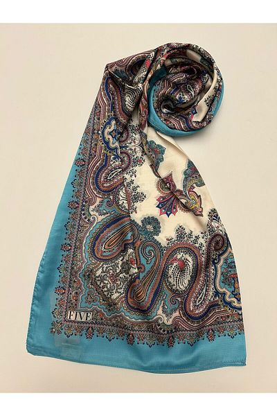 FİVESCARF Şal de mătase Voile Model Broderie