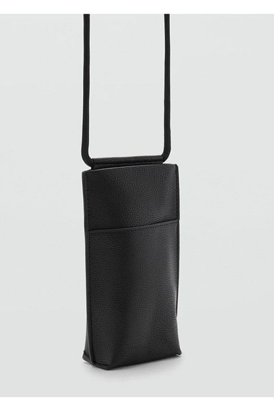 MANGO Man Compact leather effect mini crossbody bag