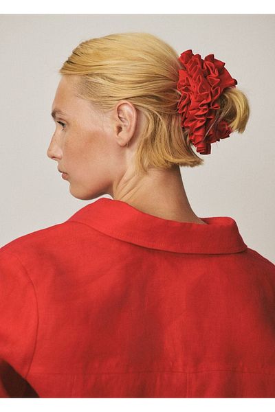 MANGO Woman Ac de păr cu floare maxi