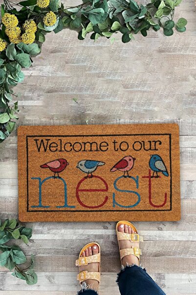 Valerine Life Bun venit în căsuța noastră Covoraș de intrare cu tematică Păsă...