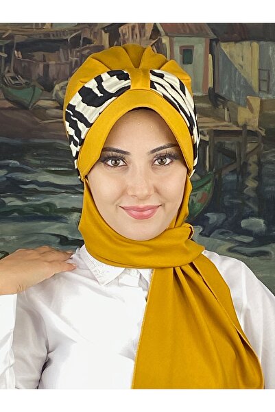 BUTİKAMBAR Sultan Model Fularlı Atkılı Şapka