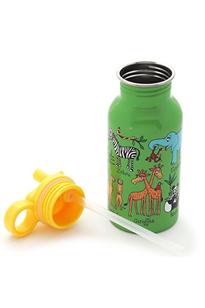 Tyrrell Katz 400 ml Stainless Steel Flask - Jungle with Straw