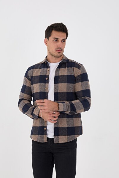 jack carisma ΞΥΛΙΝΟΠΟΙΗΤΗΣ CHECK SLIM FIT ΑΝΔΡΙΚΟ ΠΟΥΚΑΜΙΣΟ