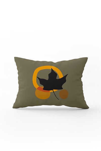 Cango Home Green Brown Modern Style Leaf Patterned Digital Printed Throw Pillow Pillow Case Cgh675-3550 Pair