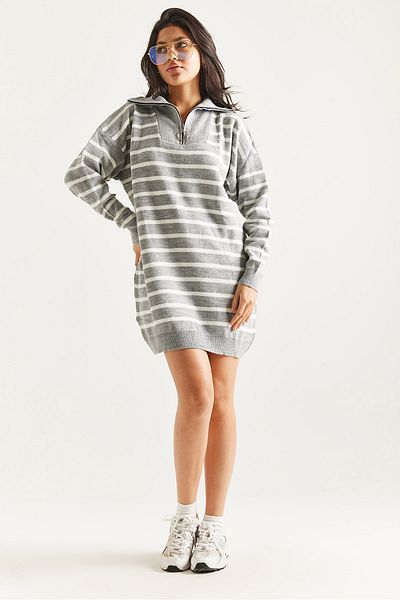 İKLİM LİFE Striped Knitwear Tunic