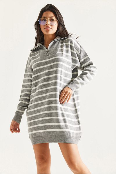 İKLİM LİFE Striped Knitwear Tunic