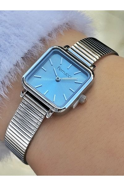 Ferrucci Special Design Steel Cord Cornered Dial Women's Wristwatch
