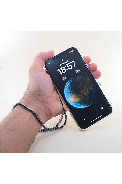 Mina Souvenir Natural Stone and Bead Detailed Phone Wrist Strap