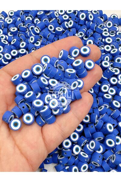 Ebruli Boncuk 10mm White, Blue, Navy Blue, Pink, Purple Evil Eye Figure Fimo ...