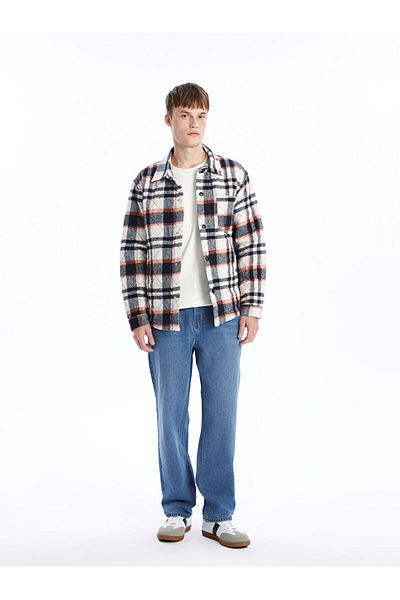 LC Waikiki Regular Fit Long Sleeve Plaid Men's Shirt Jacket