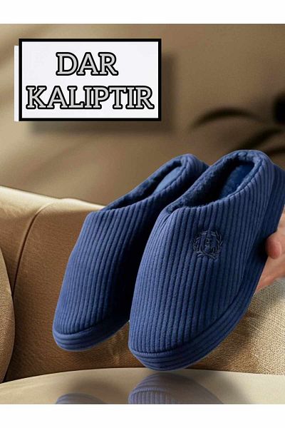 Behtah Kundura Κεντημένες βελούδινες ανδρικές χειμερινές παντόφλες κλειστές εμπρός καθημερινές παντόφλες εσωτερικού χώρου προίκα Bohça