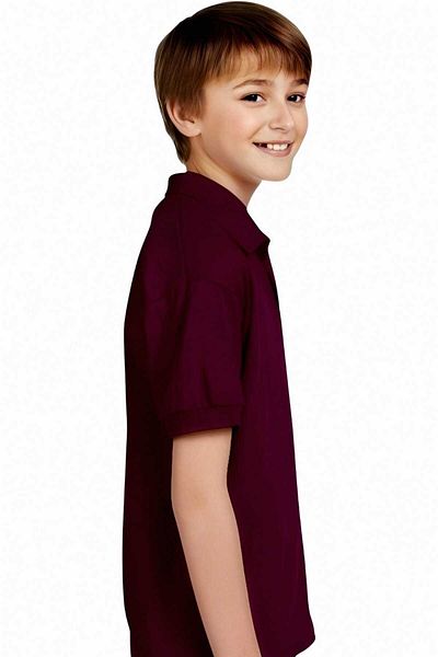 Uniquetrenders Tricou cu gât polo pentru băieți - 100% bumbac, uniformă casual și școlară