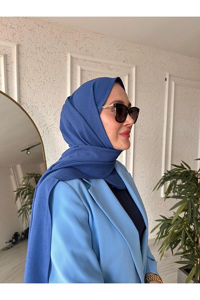 Modechic Collection Cotton Crochet Blue Shawl