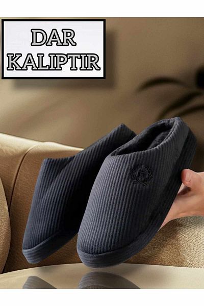 Behtah Kundura Κεντημένες βελούδινες ανδρικές κλειστές χειμερινές παντόφλες Casual παντόφλες εσωτερικού χώρου Πακέτο προίκας
