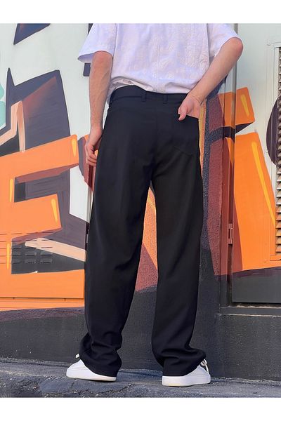 wamoss Pl11 Model Loose Seasonal Pleated Baggy Pants