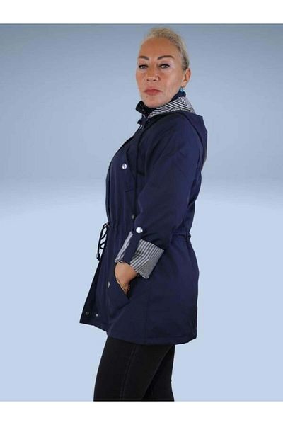 Xexese Hooded Seasonal Waterproof Trench Coat