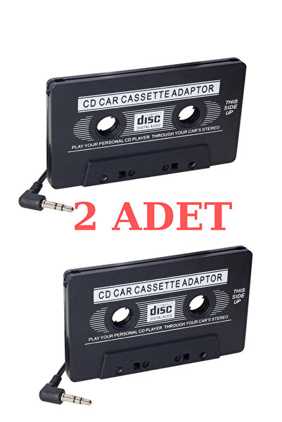 harry 2 Adet Oto Teyp Kaset Adaptörü Mp3 Mp4 Cd Çalar Kablolu Araç Aux Dönüşt...