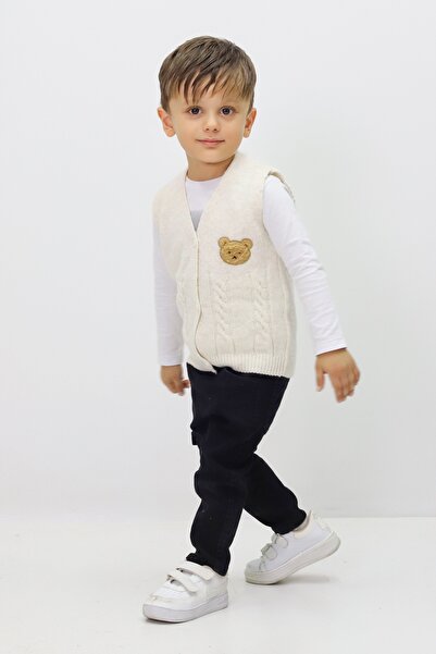 Cloudy Kids Baby Boy Embroidered Knitwear Cardigan&Vest