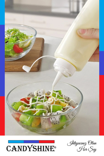GastroPlast 750 ml Sos Sirke Yağ Ketçap Sos Şişesi Masterchef Sosluk
