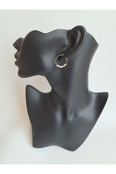 BHR AKSESUAR Gold Round Earrings