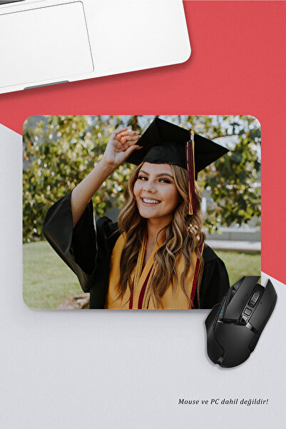 HediyeLabs Kişiye Özel Resim Baskılı Yuvarlak Mouse Pad - Sevgiliye Hediye