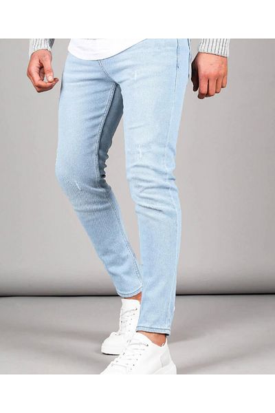 Malkan Men's Ice White Lycra Men's Jeans