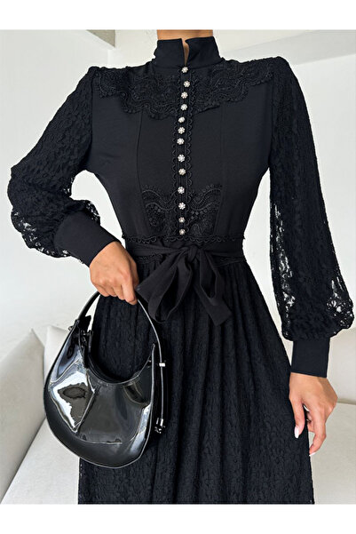 Genel Markalar TÜL KUMAŞ DANTEL DETAYLI TESETÜRLÜ VE ASTARLI KUMAŞ KUŞAK DAHİLDİR