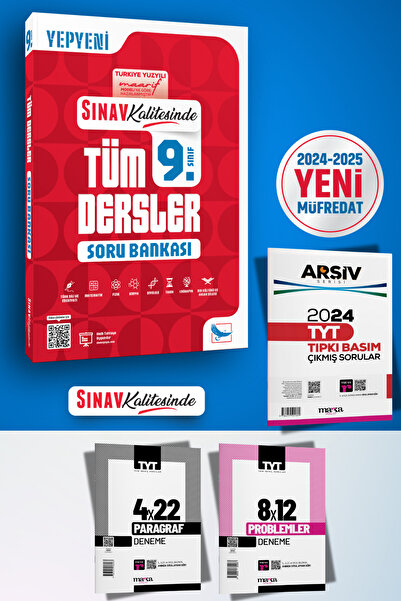 Sınav Yayınları 2025 YENİ MÜFREDAT 9. Sınıf Tüm Dersler Soru Bankası ve Parag...