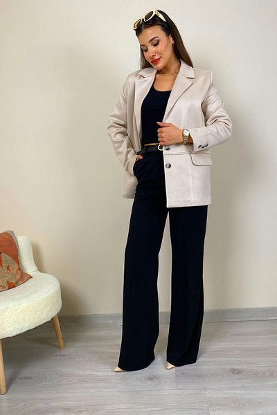 İstangül Butik Μπουφάν Premium Quality MSD Suede Blazer