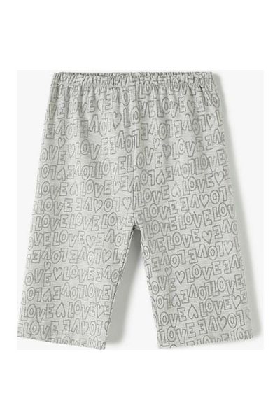 Koton Short Tights with Print Detail and Elastic Waist