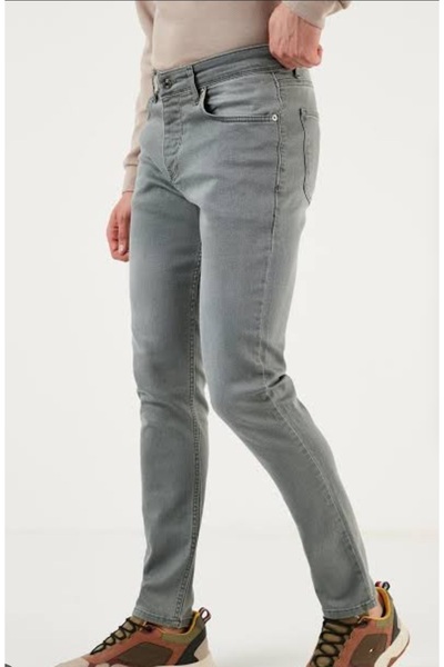 Malkan Men's Relaxed Fit Gray Lycra Jeans