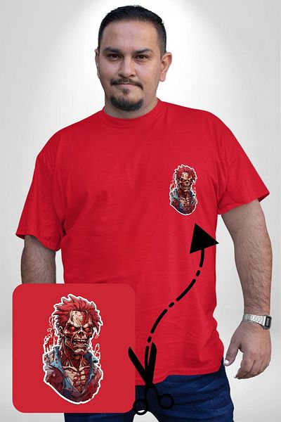 Angemiel Zombie Red - تي شيرت مطبوع عليه The Walking Dead، مقاس كبير للنساء، تصميم أساسي بسيط