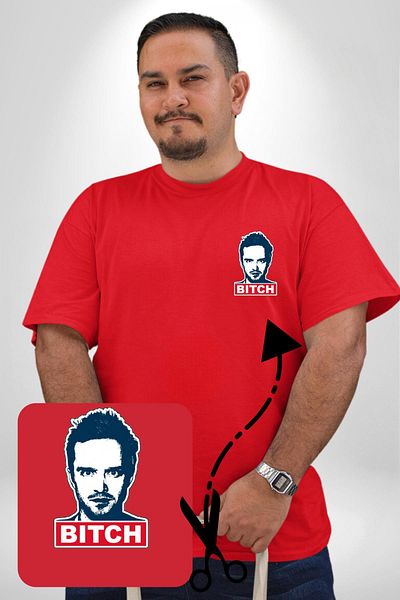 Angemiel تي شيرت أحمر كبير الحجم من Breaking Bad - طباعة بسيطة