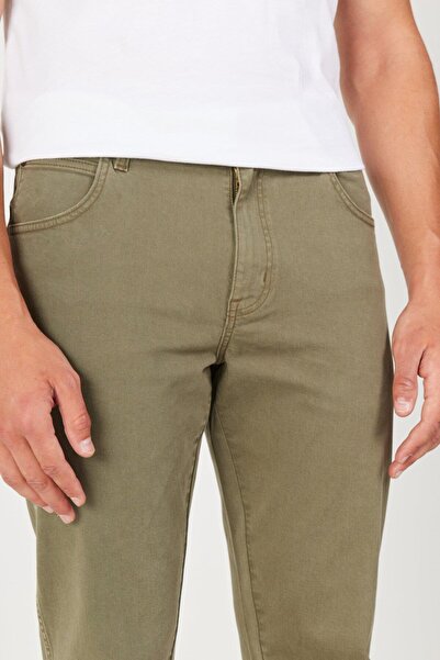 WRANGLER Normal Bel Regular Fit Yeşil Erkek Chino Pantolon W121053G40 Texas N...