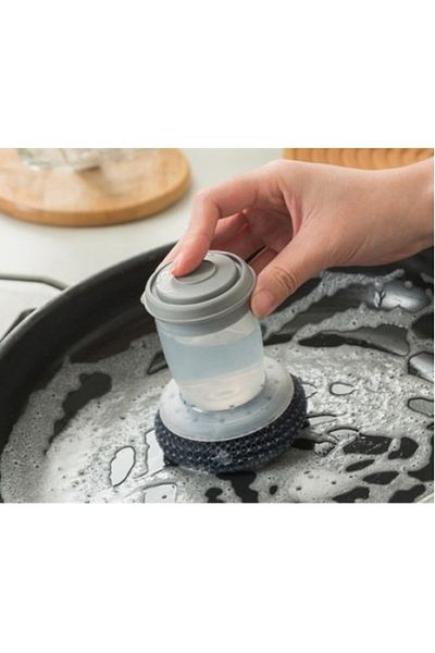 SAVA HOME COLLECTİON Wire Dish Brush with Detergent Chamber