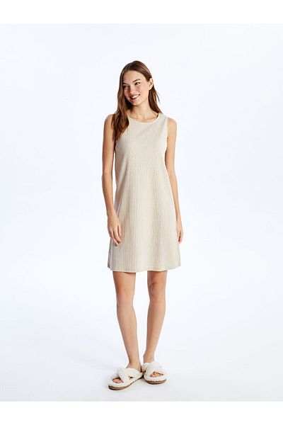 LC Waikiki New Season Women's Crew Neck Plain Nightdress - S4Eh87Z8