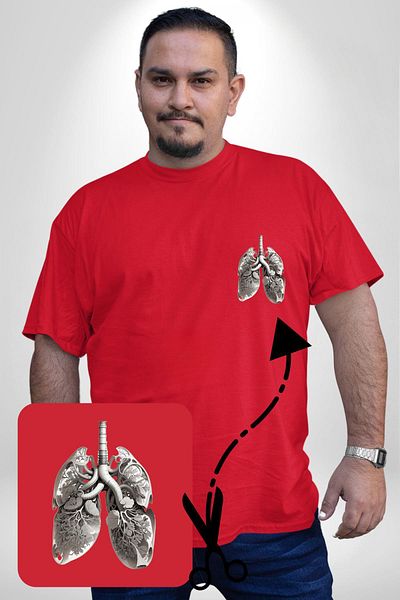 Angemiel Red Large Size Floral Patterned Porcelain T-Shirt - Minimal Printed