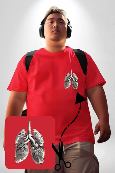 Angemiel Red Large Size Floral Patterned Porcelain T-Shirt - Minimal Printed