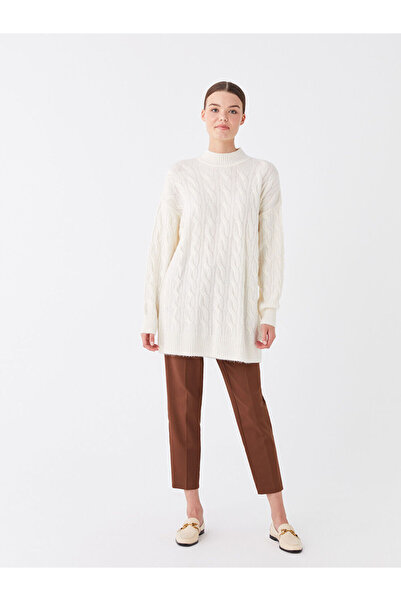 LC Waikiki Lw - Fél garbó, saját mintás, hosszú ujjú női kötöttáru tunika