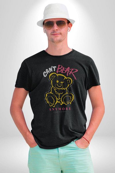 Angemiel Black Organic Printed Unisex T-Shirt - High Quality Combed Cotton