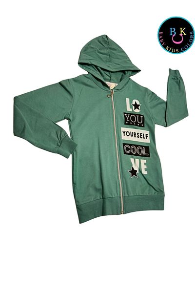 baby kids colors Hooded Zipper Closure Printed Children's Cardigan