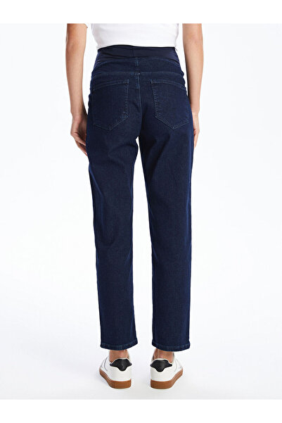 LC Waikiki Navy Blue Maternity Jeans with Belly Panel, Mom Fit