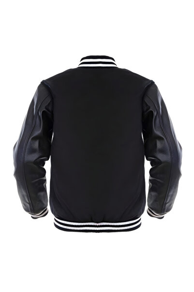 Edizen Unisex prémiová černá bomber bunda s potiskem Atatürk - 100% bavlna