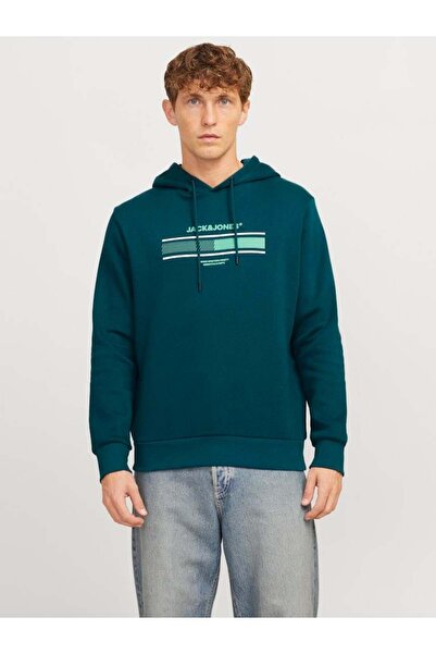 Jack & Jones JJSOUTH Φούτερ με κουκούλα - Midnight Teal