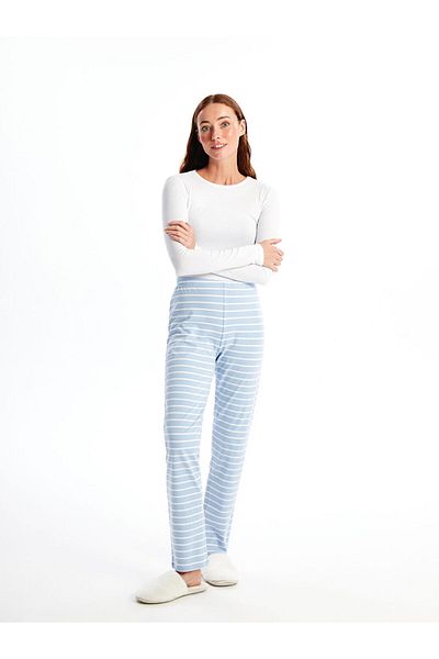 LC Waikiki Striped Women's Pajama Bottoms - Elastic Waist