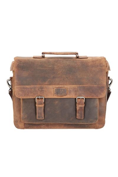 Pride and Soul Aktentasche Leder 37 cm Laptop