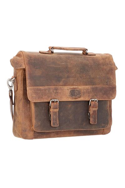 Pride and Soul Aktentasche Leder 37 cm Laptop
