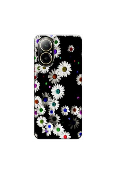 Zebana حافظة سيليكون متوافقة مع هاتف Realme 12 lite Daisy V1 (مطبوعة)