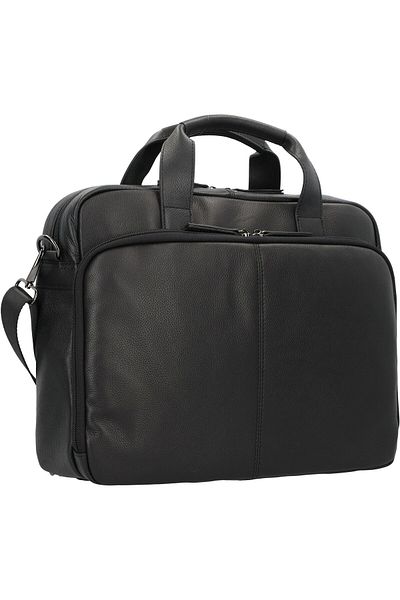 D&N 38 cm Leder Aktentasche – Business Line, Notebook und Computer Fach
